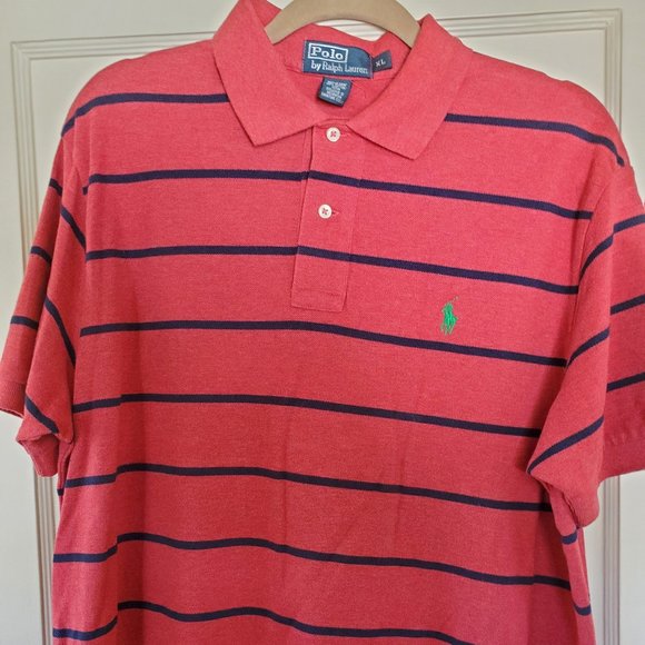 Polo Ralph Lauren Other - Polo RALPH LAUREN Classic, custom fit, BRICK RED with DARK BLUE Stripes
